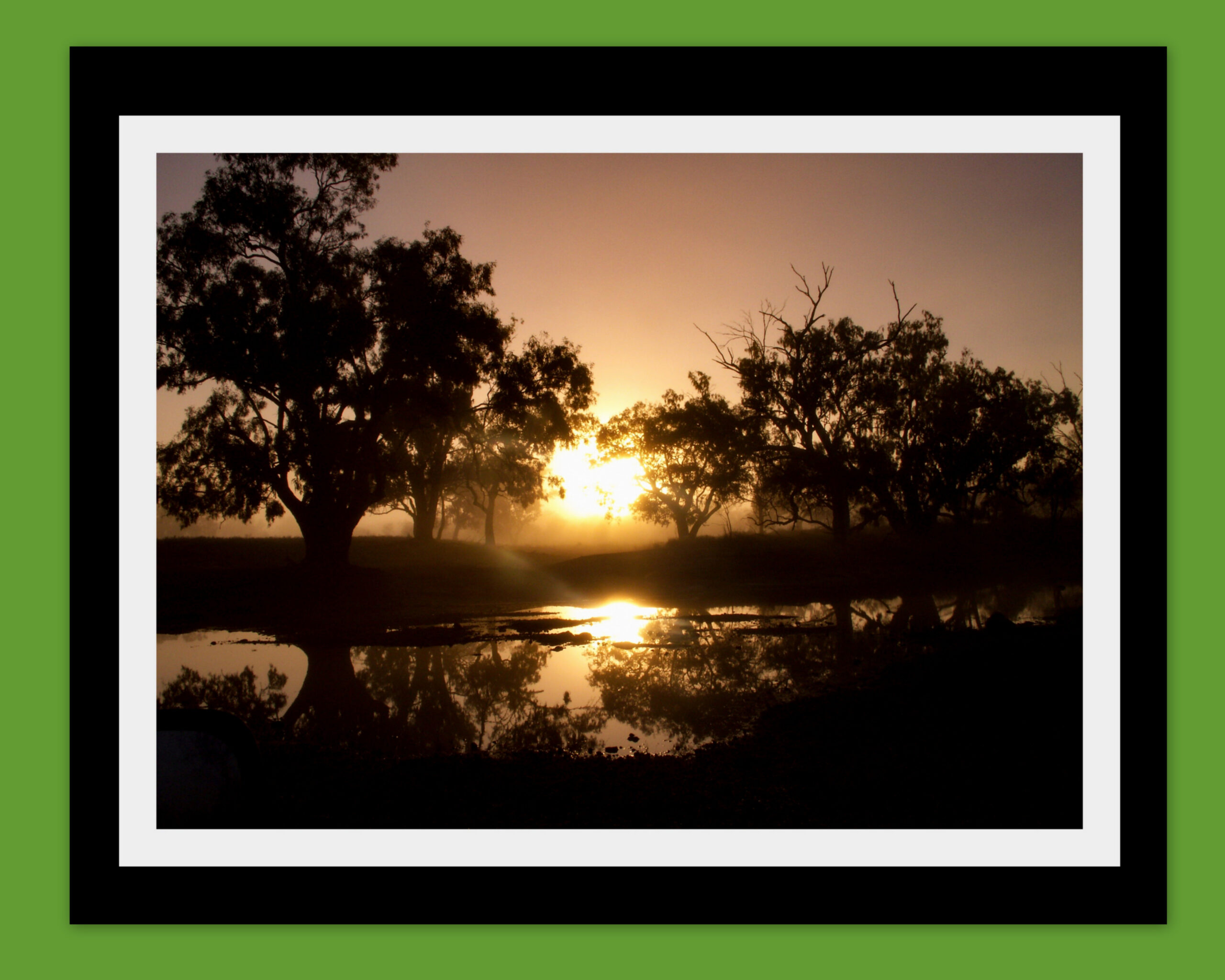 Wall Art. Sunrise at River Crossing